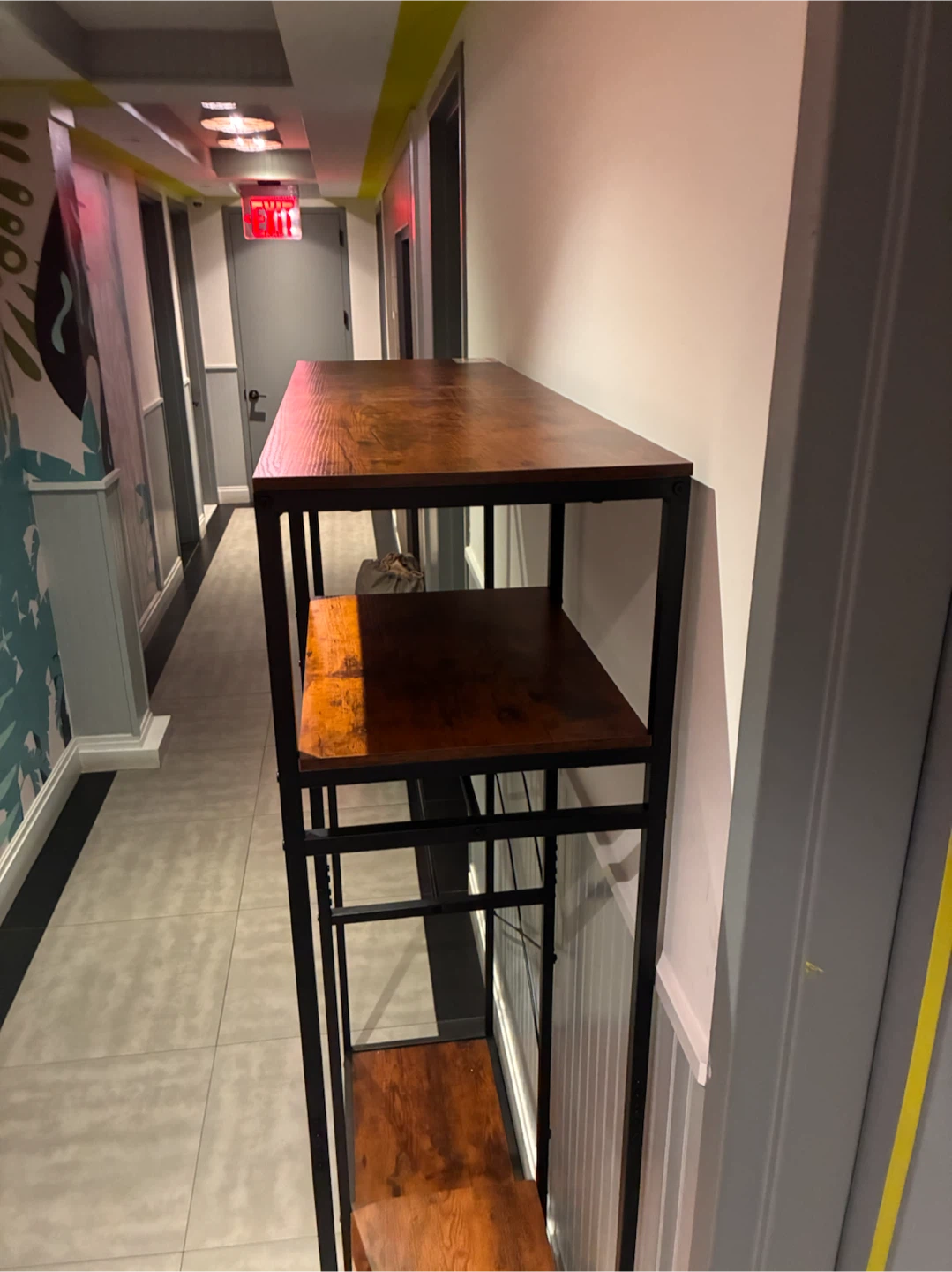 Industrial Style Metal and Wood Garment Rack - photo 2