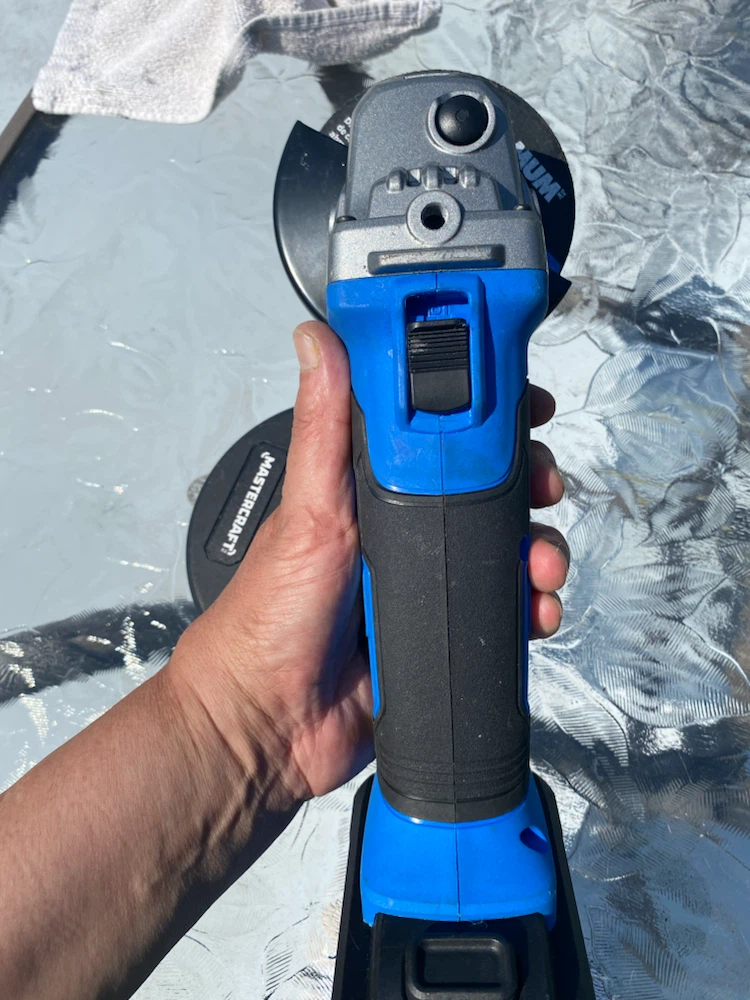 Mastercraft Cordless Angle Grinder with 20V Lithium Battery
