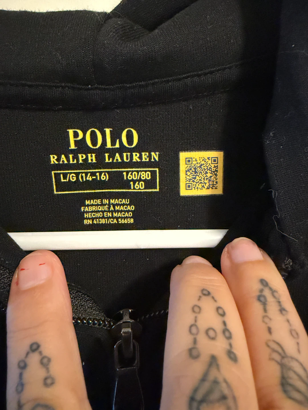 Polo Ralph Lauren Double-Knit Full-Zip Hoodie - Black - photo 2