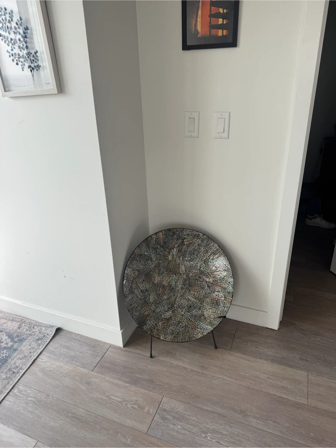 Elegant Mosaic Decorative Plate with Metal Stand ✨ - photo 3