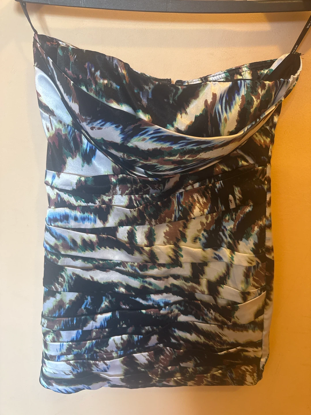 Snap Strapless Ruched Dress Size M