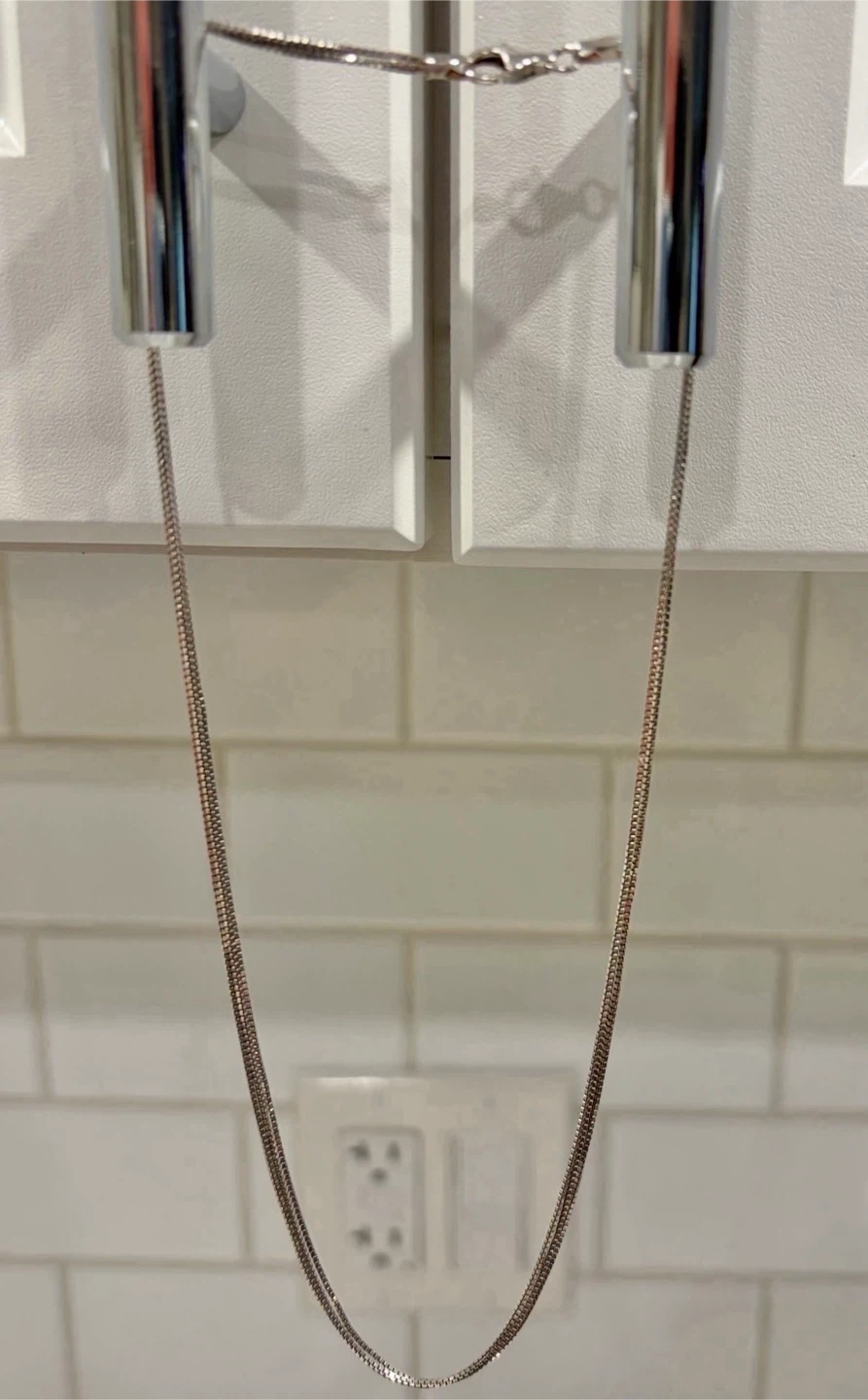 925 Italy(Stamp)Sterling Silver 3 Strand/Layered Chain Necklace - photo 2