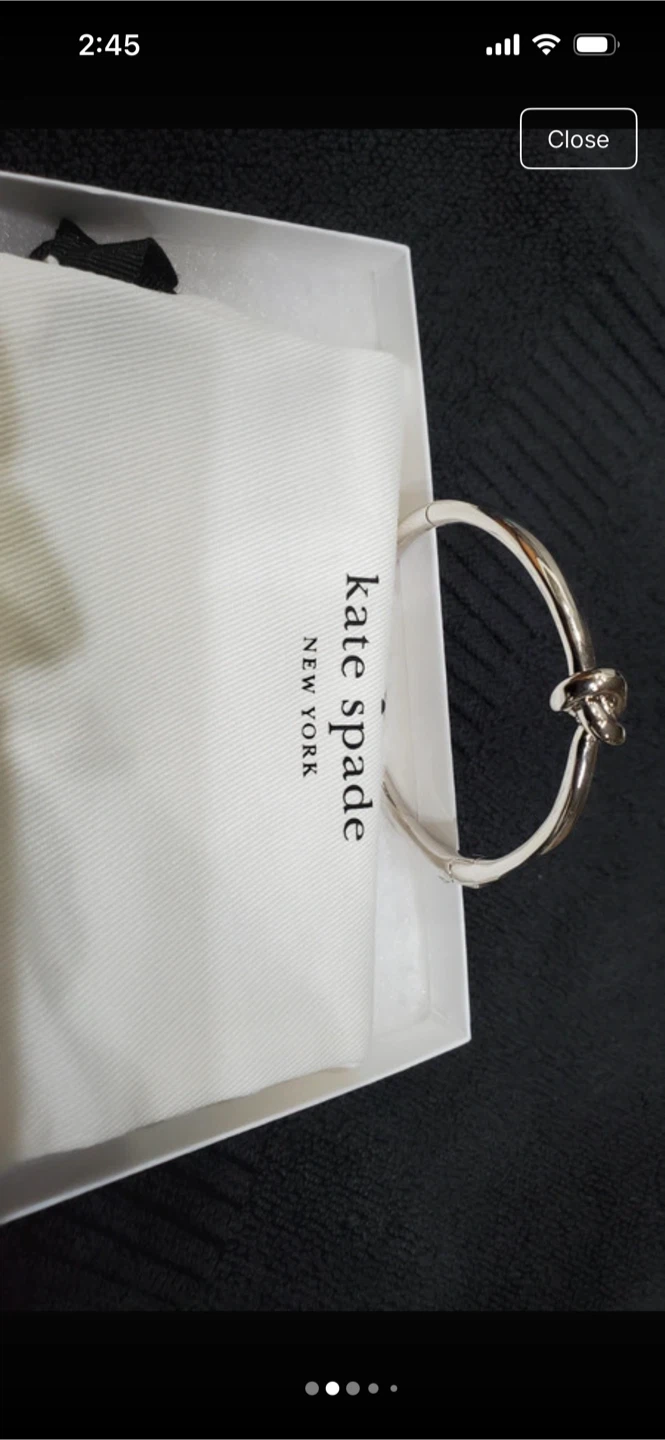 Kate Spade New York Silver Tone Knot Bangle Bracelet