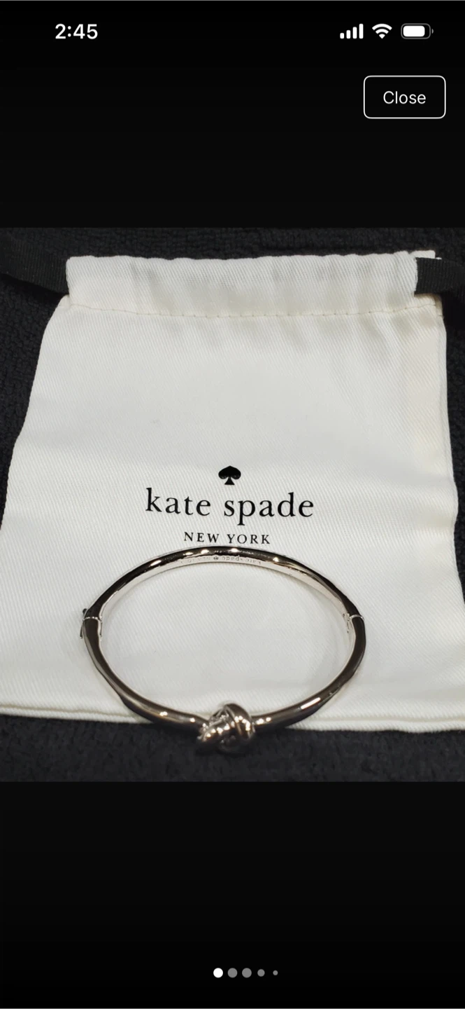 Kate Spade New York Silver Tone Knot Bangle Bracelet - photo 2