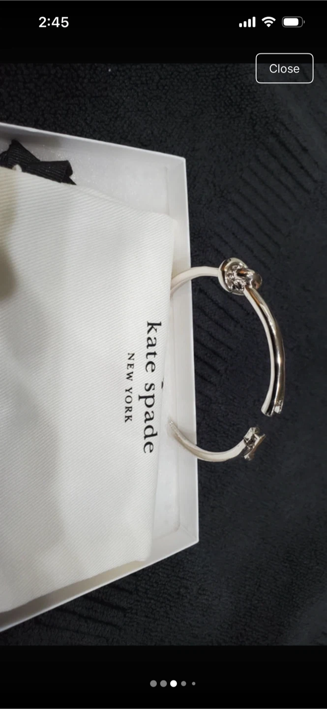 Kate Spade New York Silver Tone Knot Bangle Bracelet - photo 4