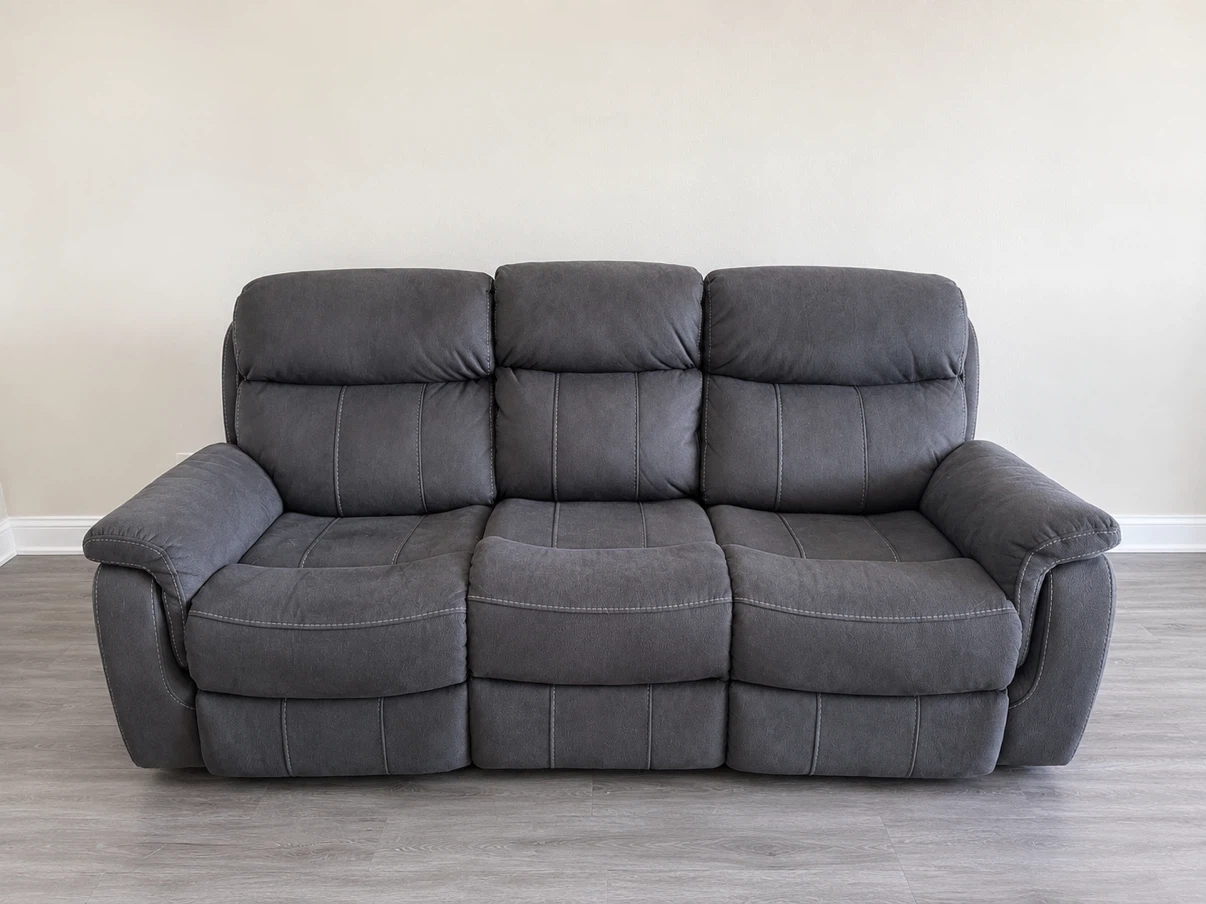 Dark Gray Reclining Sofa