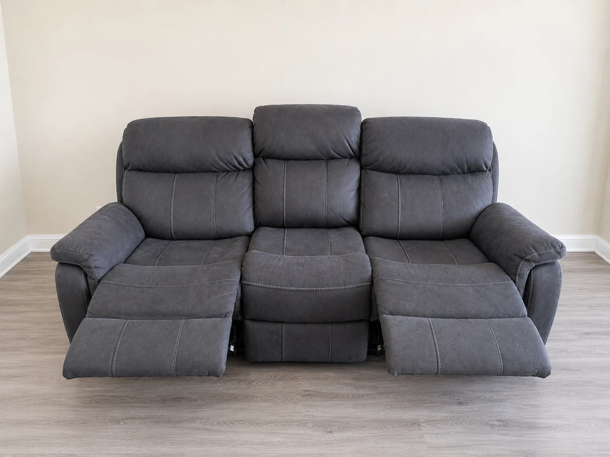 Dark Gray Reclining Sofa - photo 2