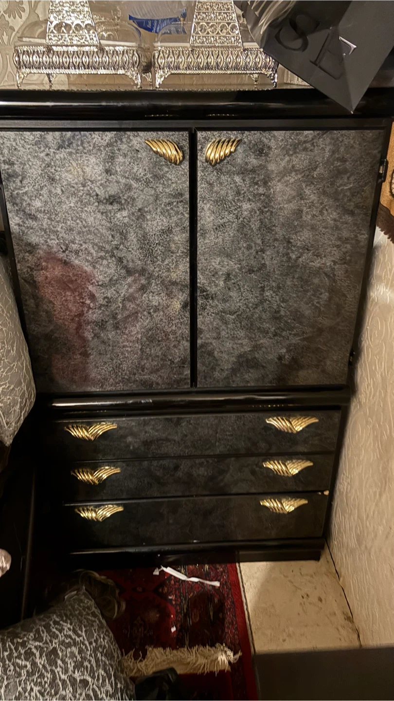 Black Dresser with Gold Accents - photo 3
