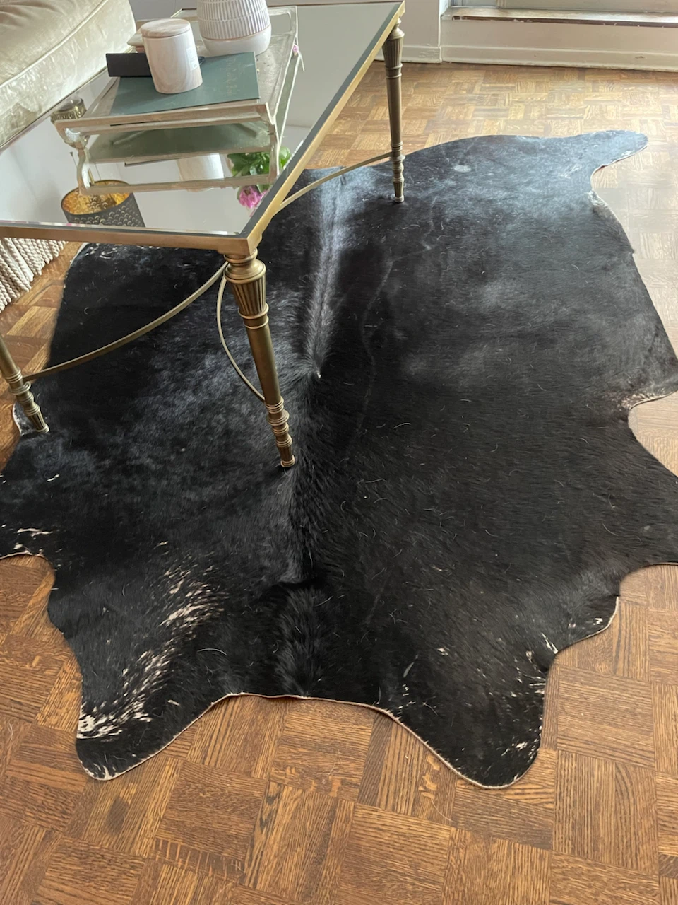 Black and White Cowhide Rug - photo 2
