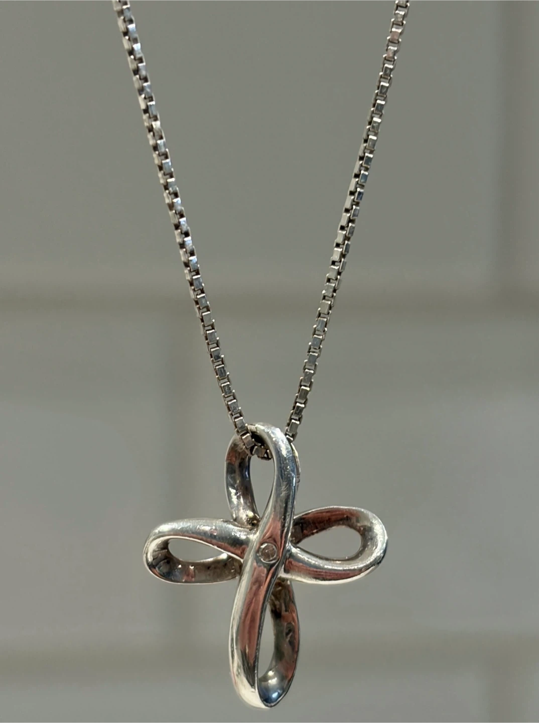 Michael Hill Sterling Silver Infinity Cross Necklace (stamped) - photo 2