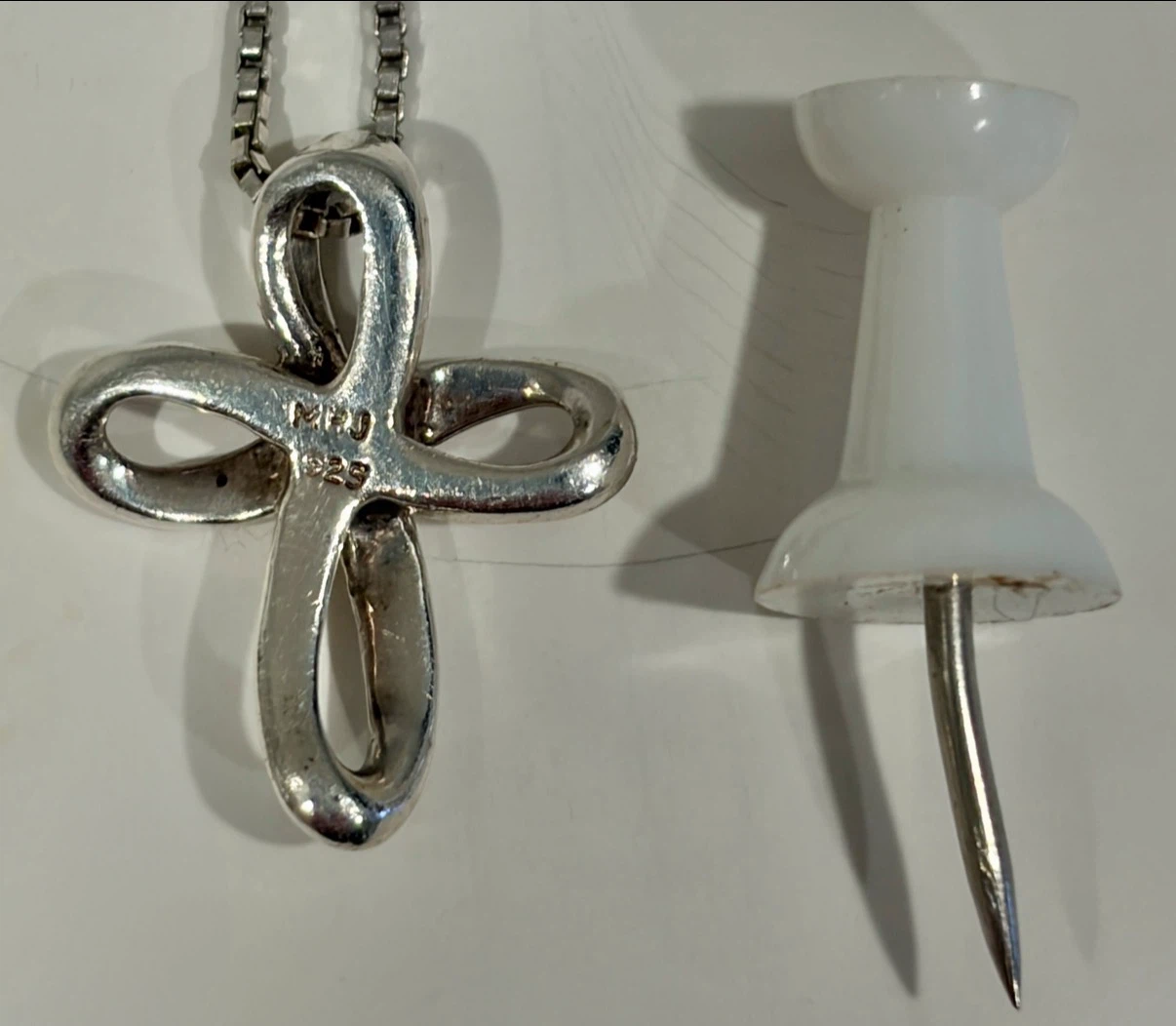 Michael Hill Sterling Silver Infinity Cross Necklace (stamped) - photo 3