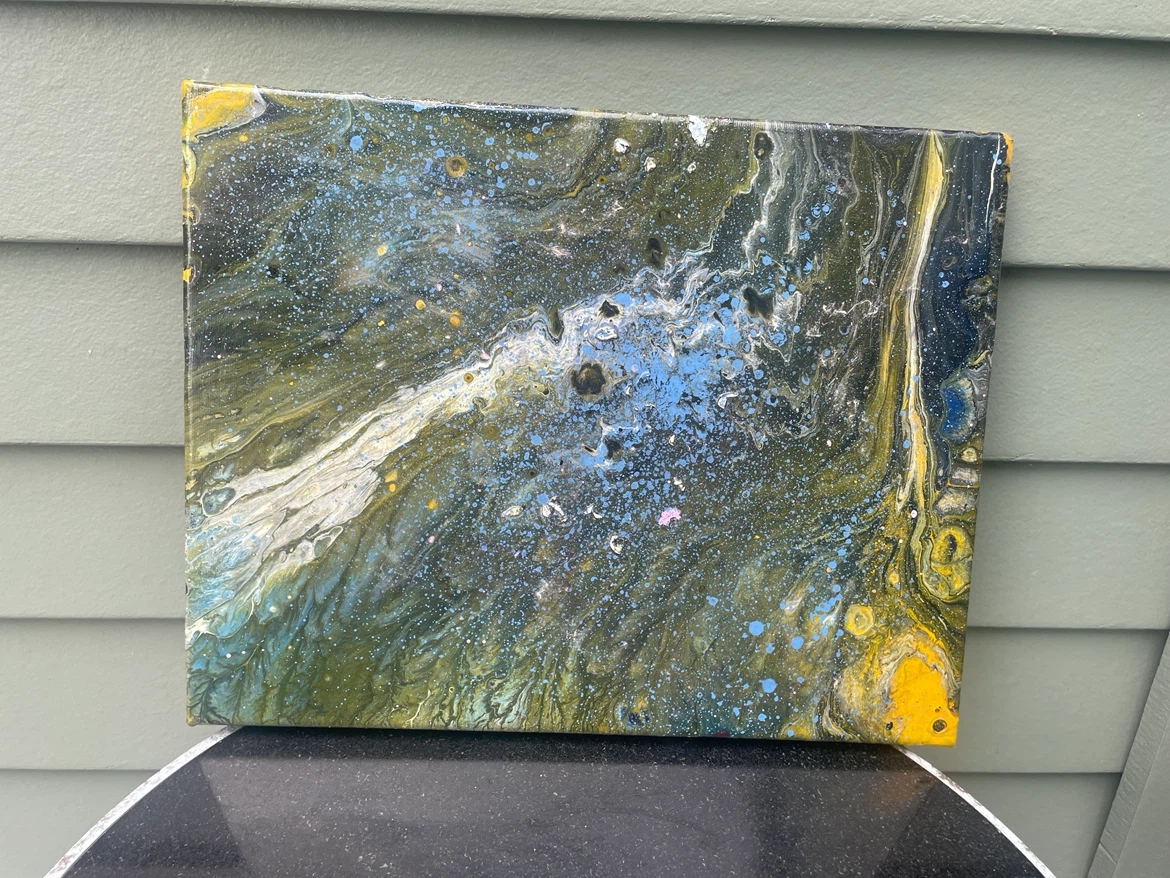 Abstract Acrylic Pour Painting Cosmic Nebula Galaxy - photo 2