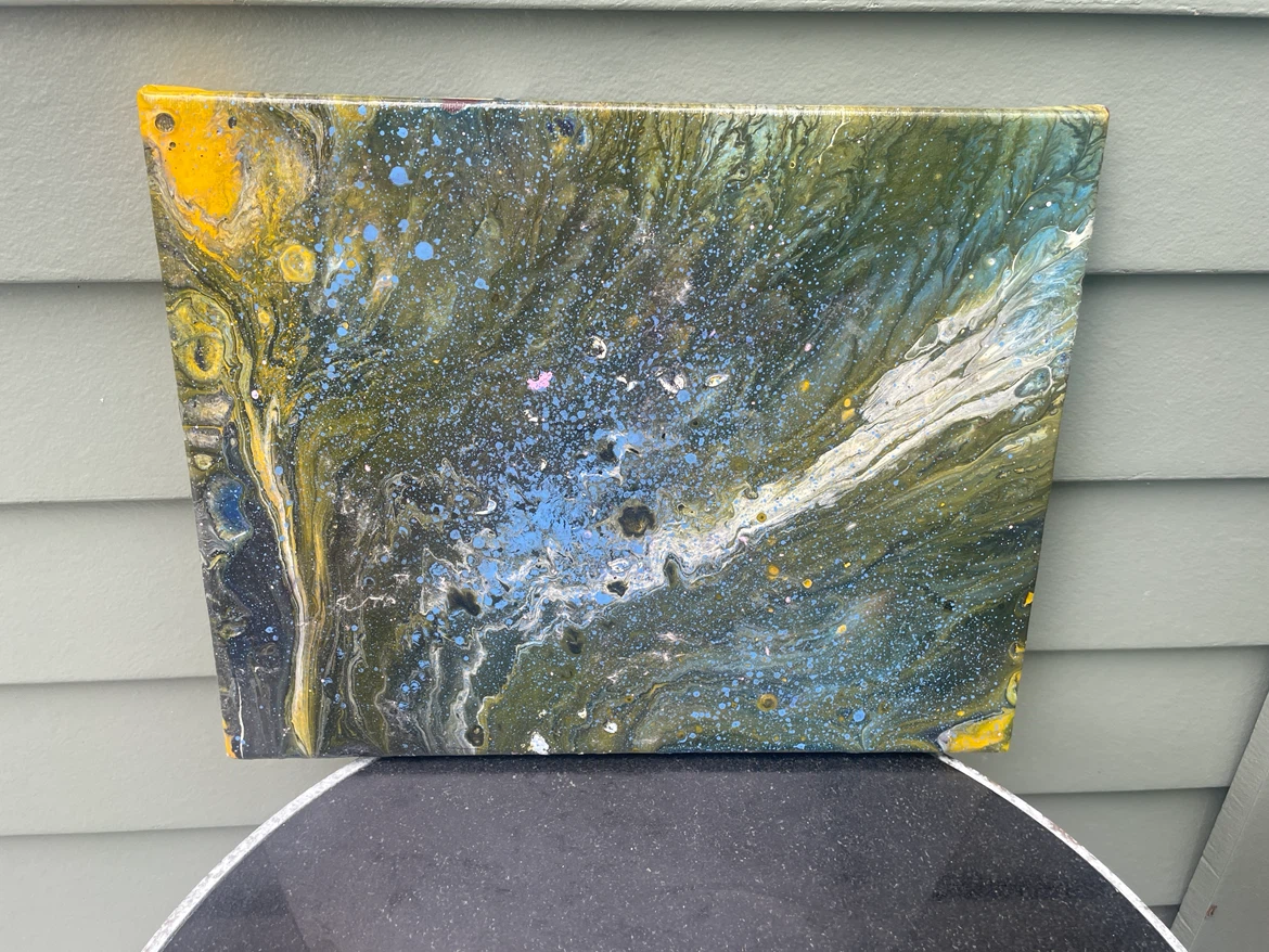 Abstract Acrylic Pour Painting Cosmic Nebula Galaxy - photo 5