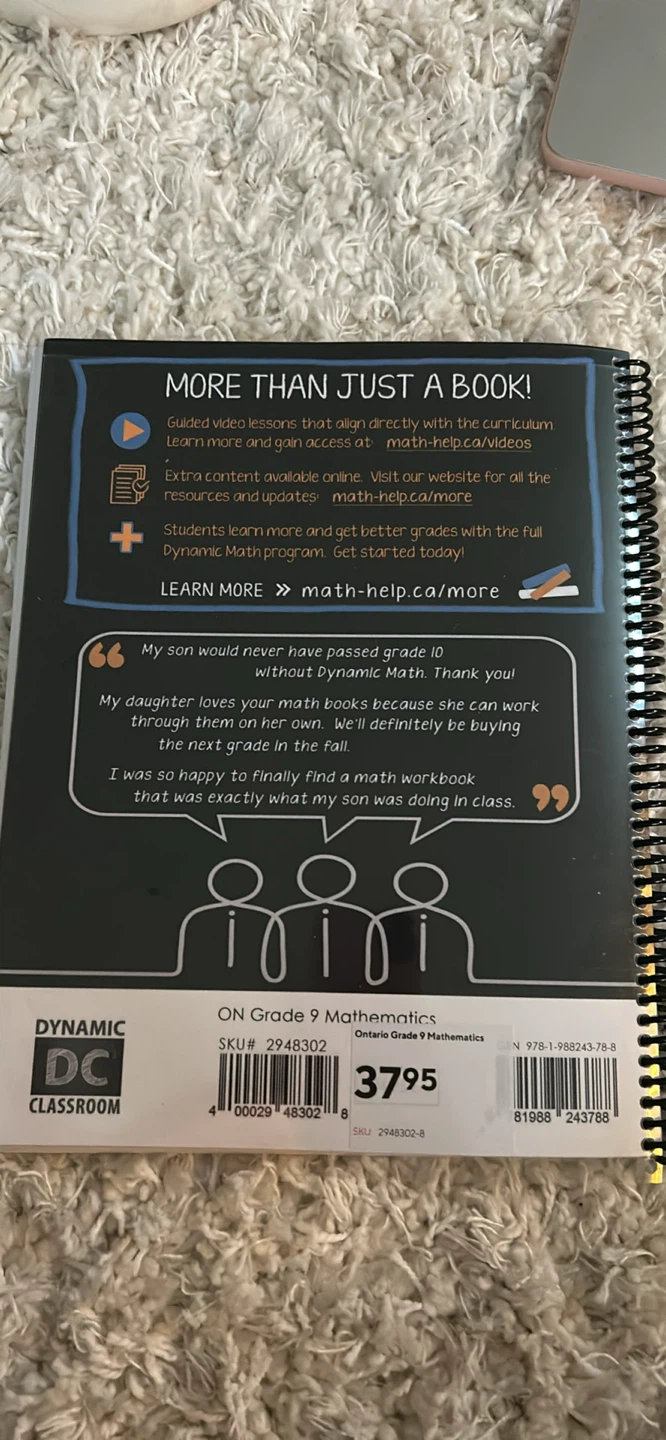 Dynamic Math Grade 9 Mathematics ON Edition Workbook - photo 2