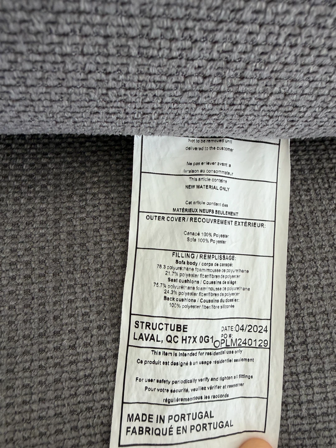 Grey Fabric Sofa - photo 5