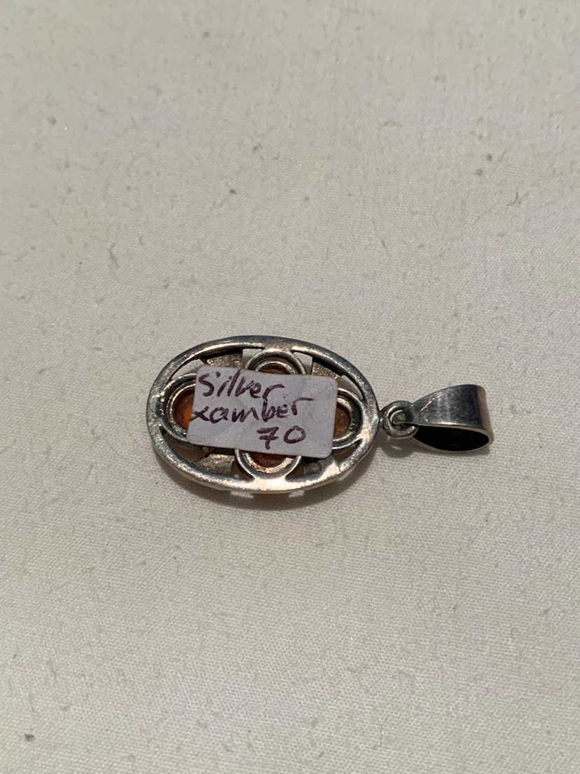 Silver Amber Pendant - photo 2