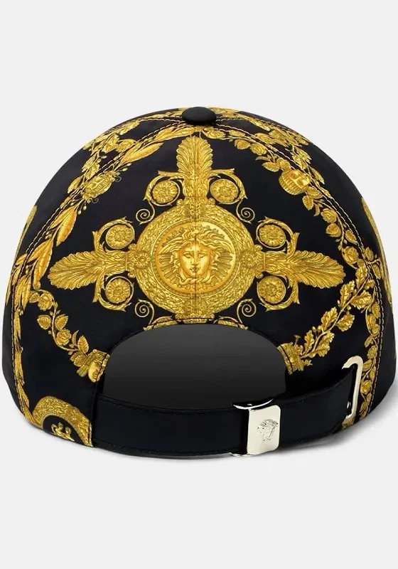 Versace Black Gold Medusa Print Baseball Cap - photo 3