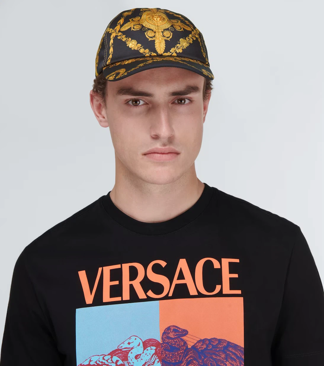Versace Black Gold Medusa Print Baseball Cap - photo 5