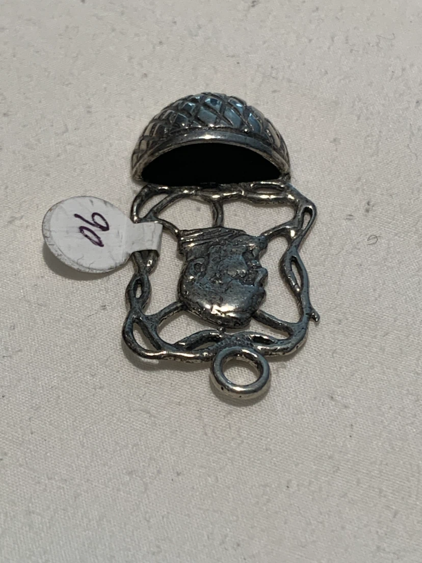 Silver Locket Charm with Portrait - photo 3