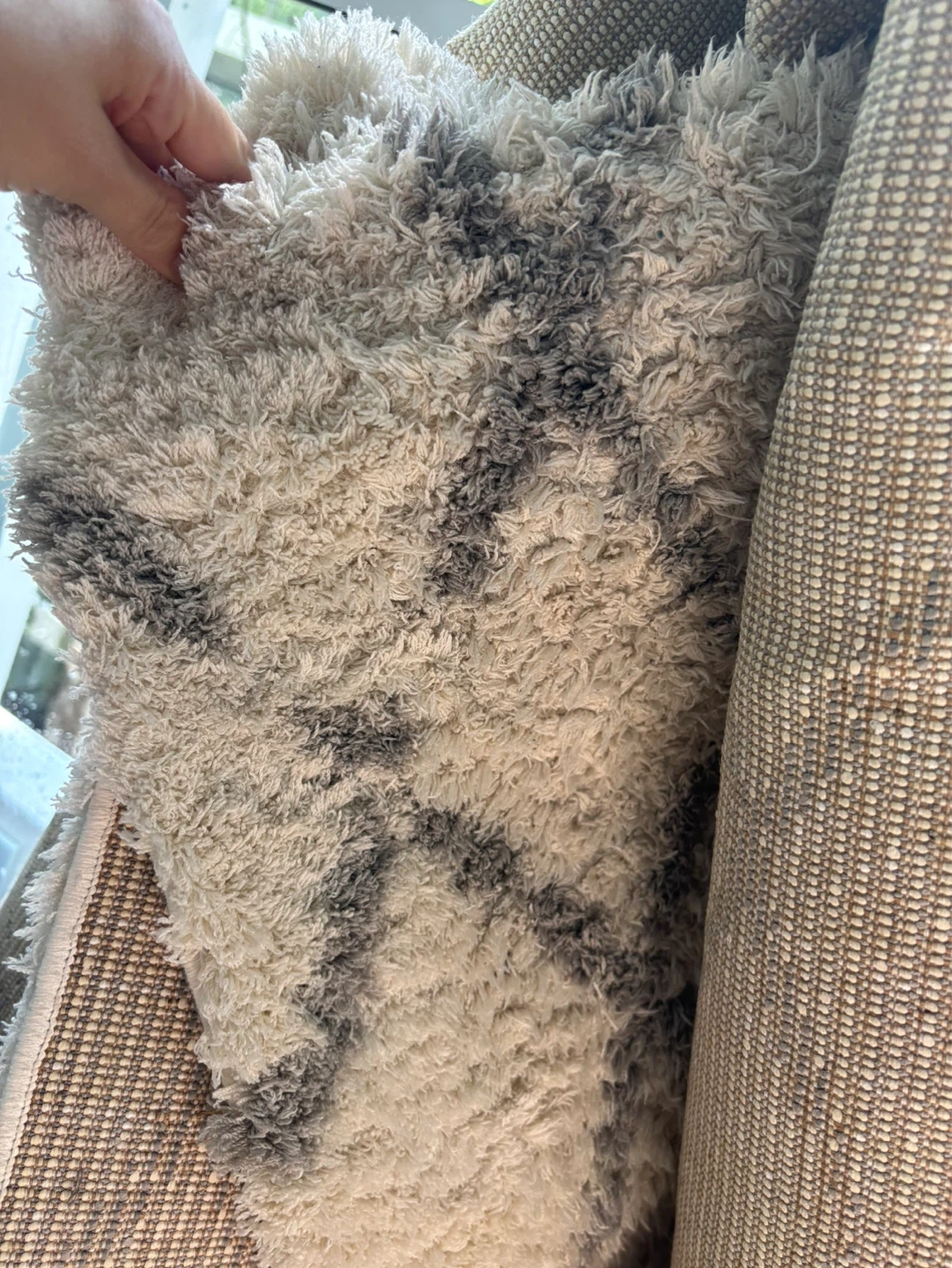 Cream and Grey Rug - has to go ASAP