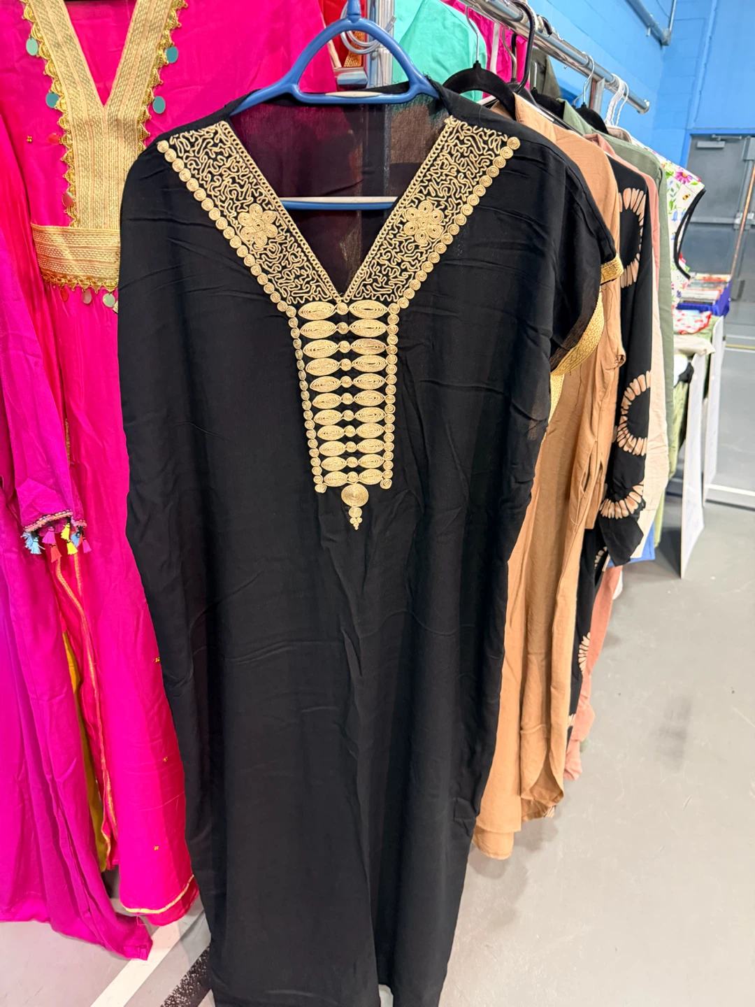 Kaftan Dress with Gold Embroidery - photo 3