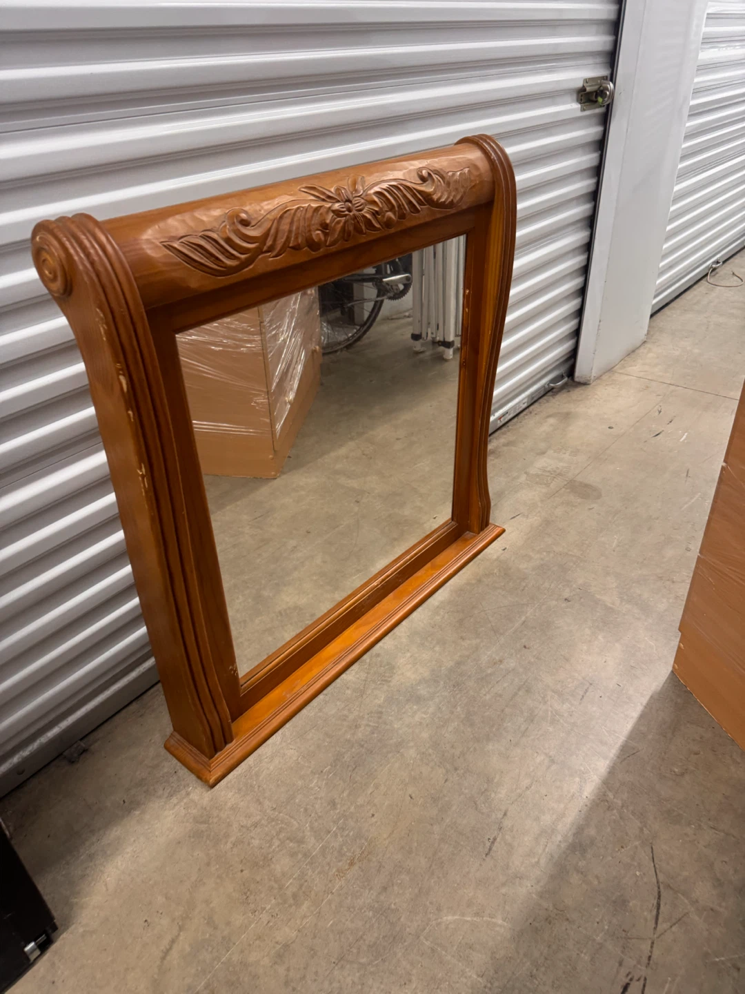 Ornate Wood Framed Mirror