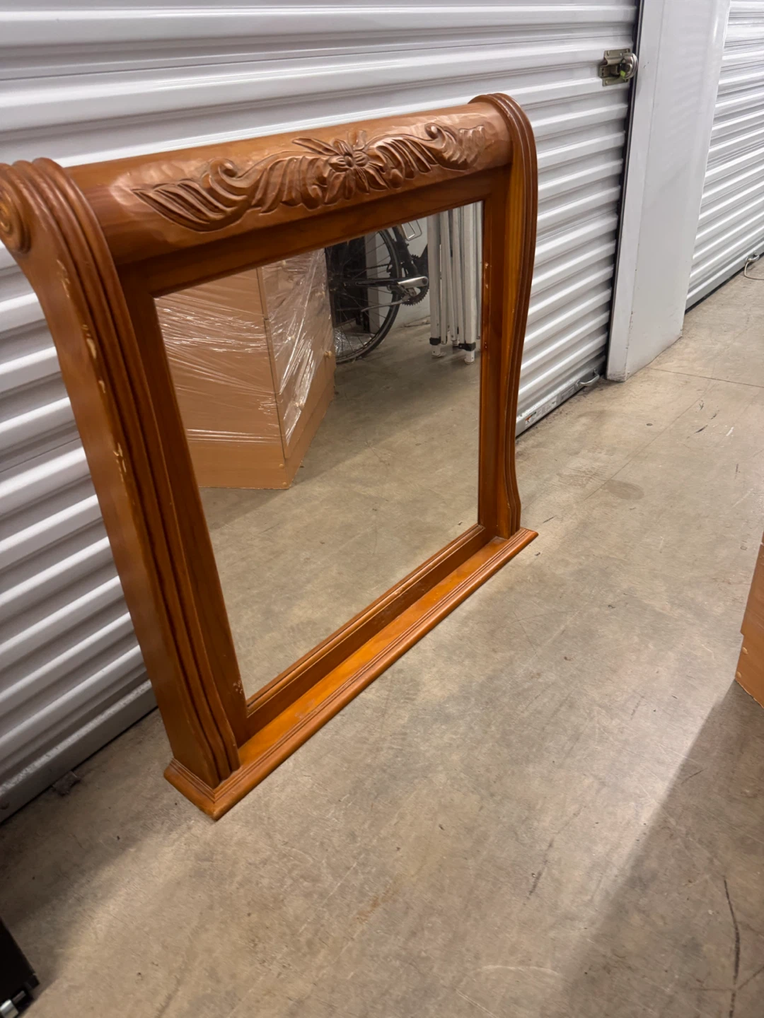 Ornate Wood Framed Mirror - photo 3