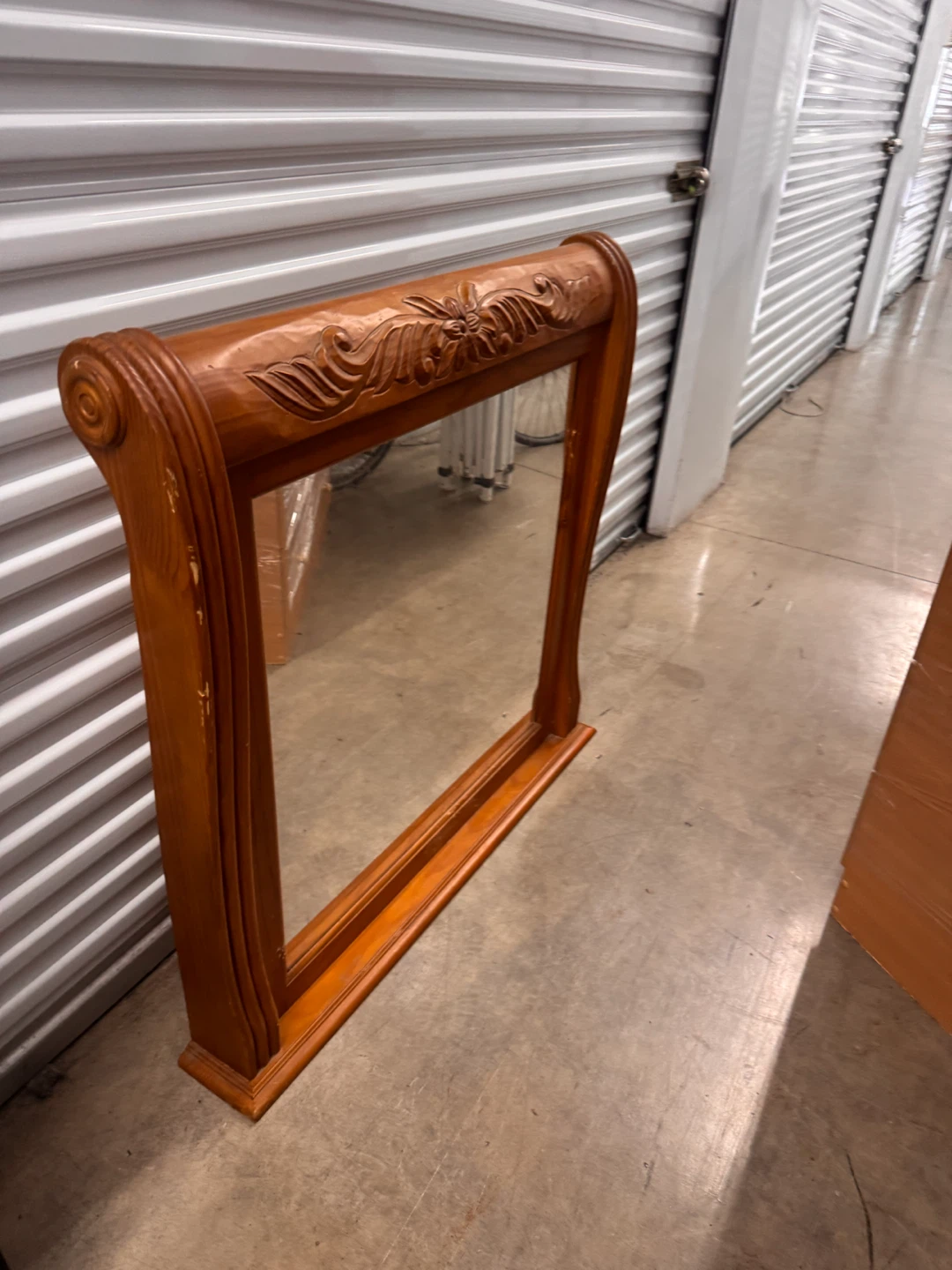 Ornate Wood Framed Mirror - photo 4