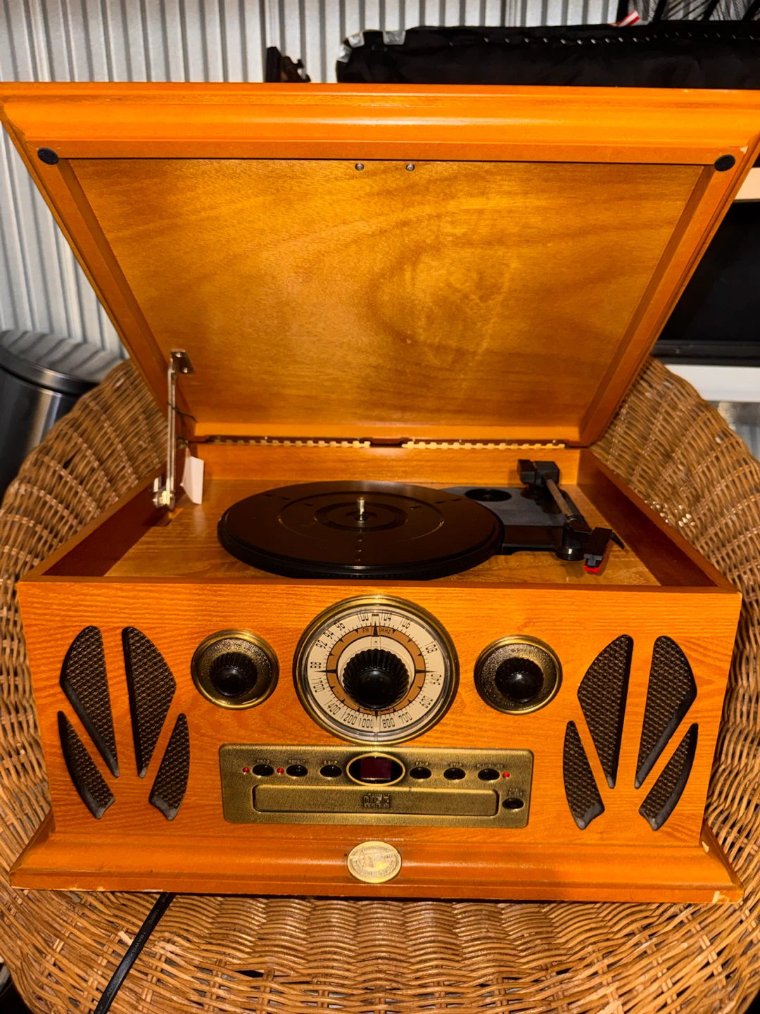 Record Player with CD Player and Radio