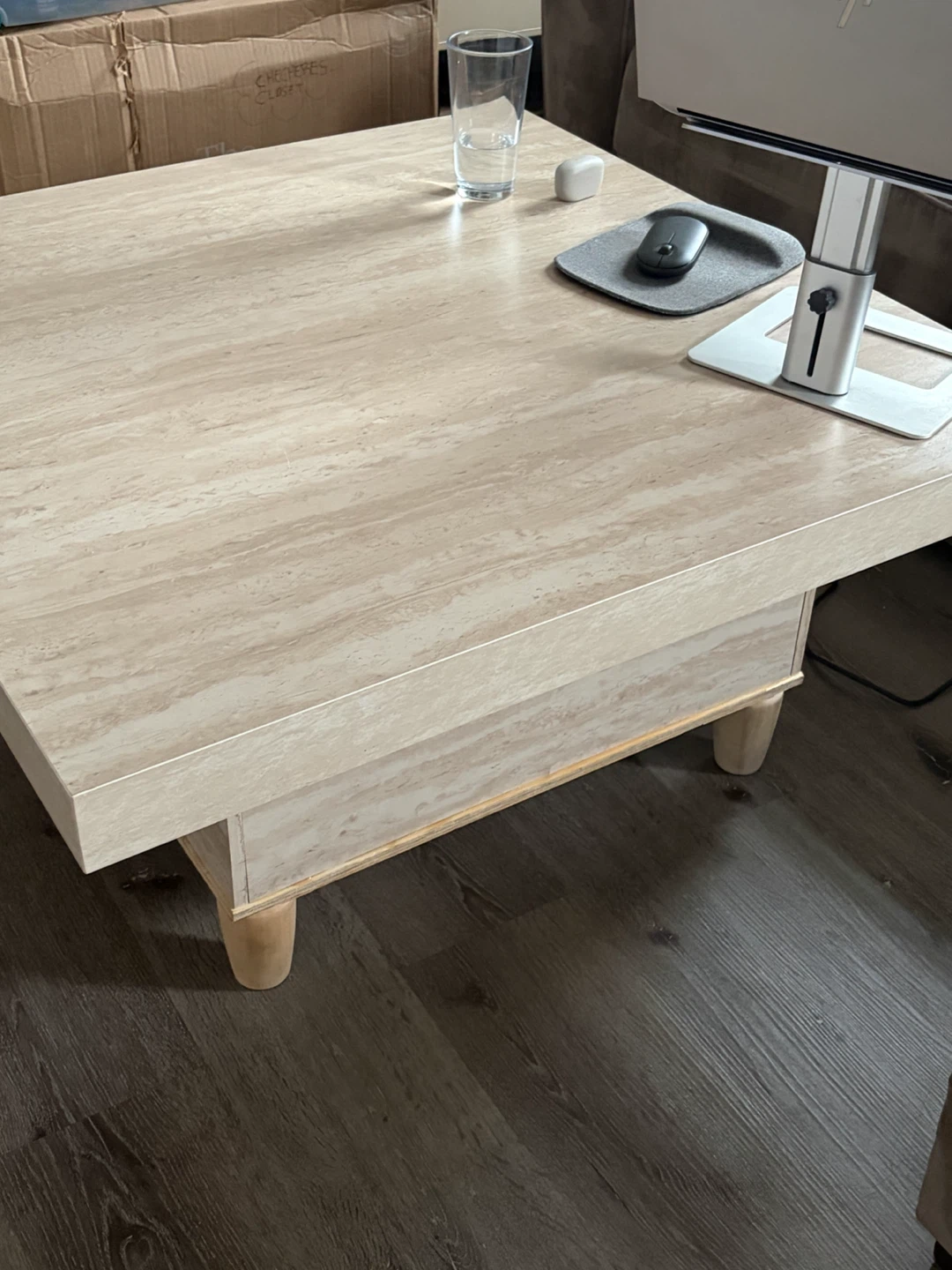Travertine-look Coffee Table - photo 5