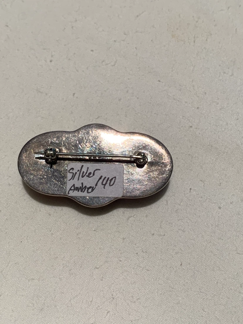 Silver and Amber Brooch - photo 2