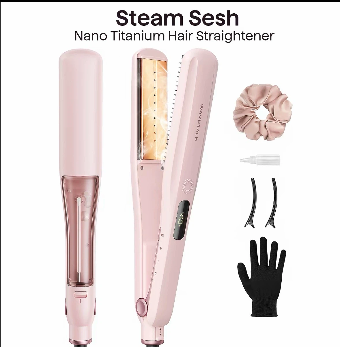 Wavytalk Steam Sesh Nano Titanium Hair Straightener