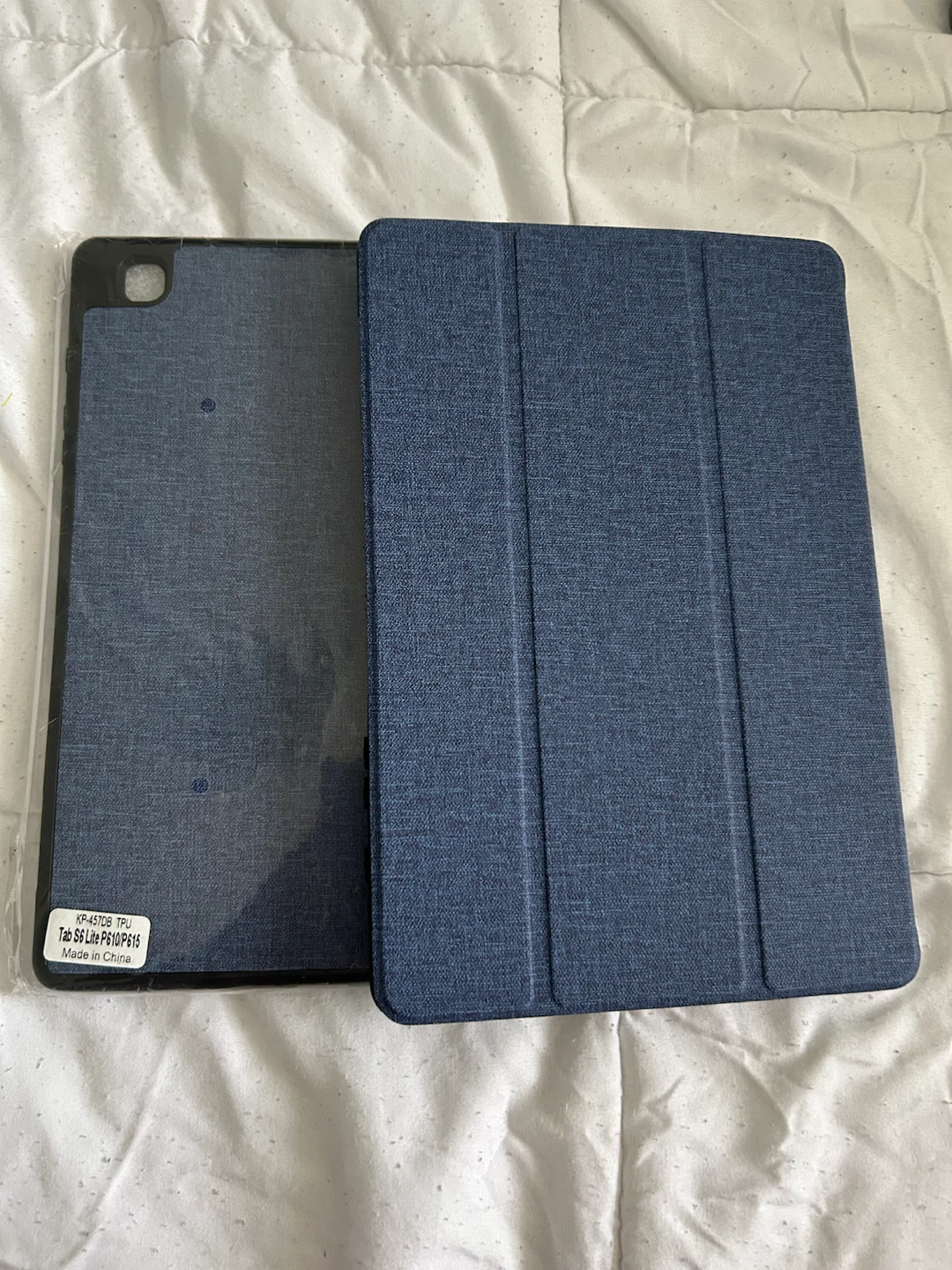 Blue Faux Leather Tablet Case for Samsung Tab S6 Lite P610/P615