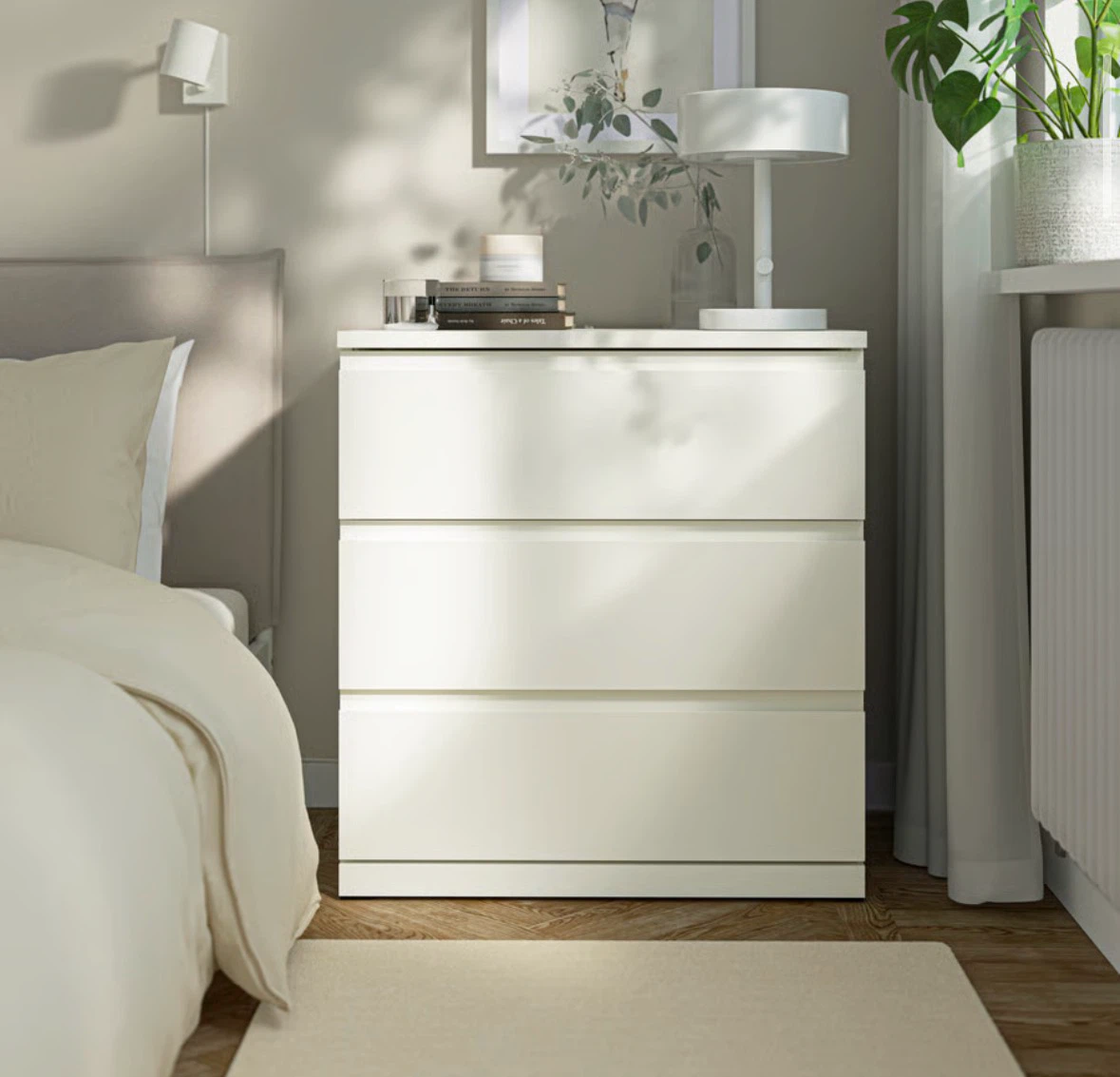 STORKLINTA 3-drawer dresser, white/anchor/unlock function, - photo 2