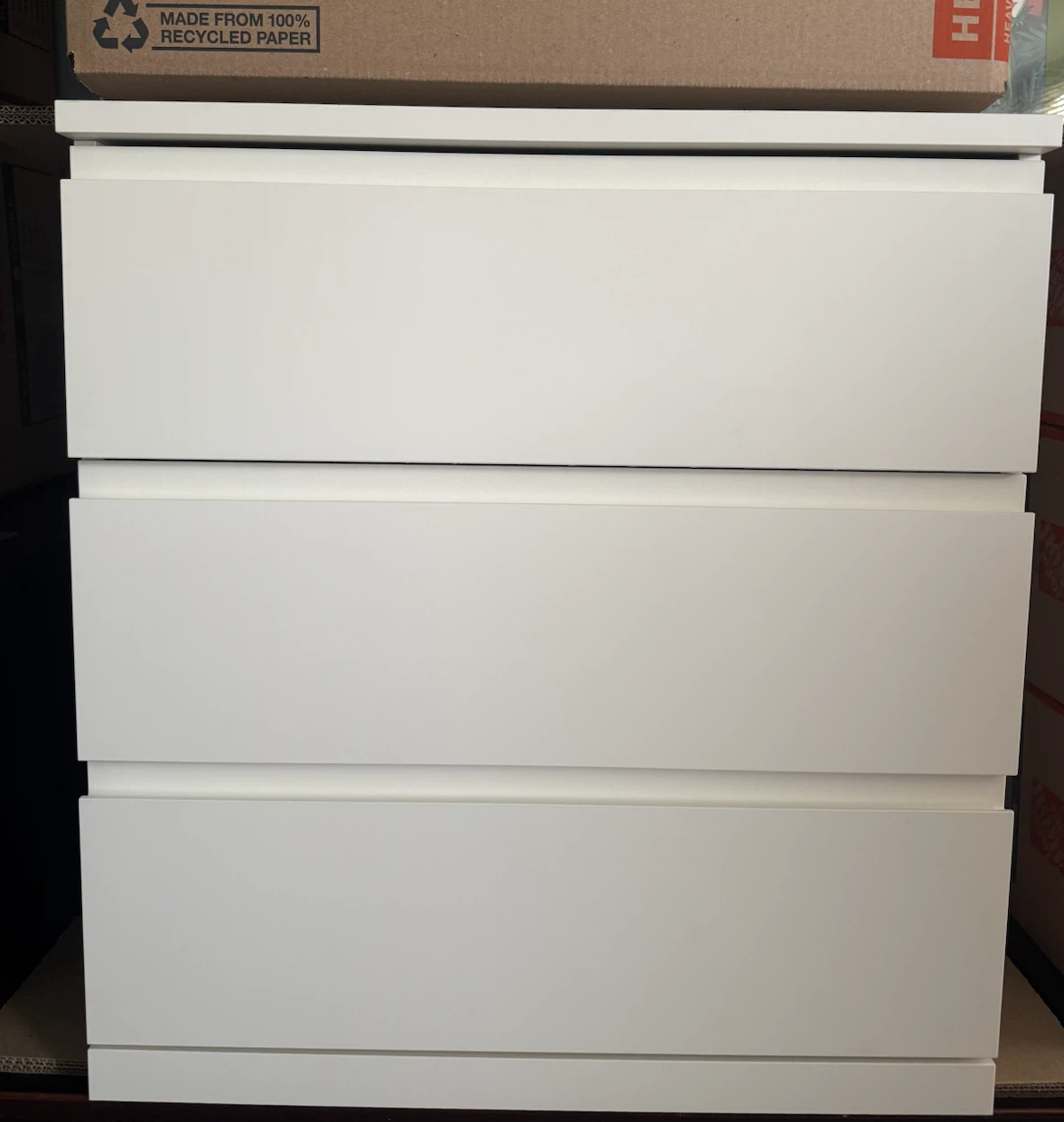 STORKLINTA 3-drawer dresser, white/anchor/unlock function, - photo 3