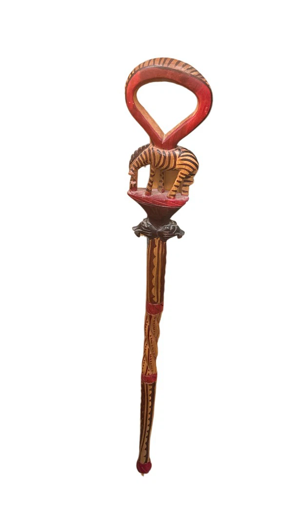 Wooden Kenyan Zebra Handle Walking Stick