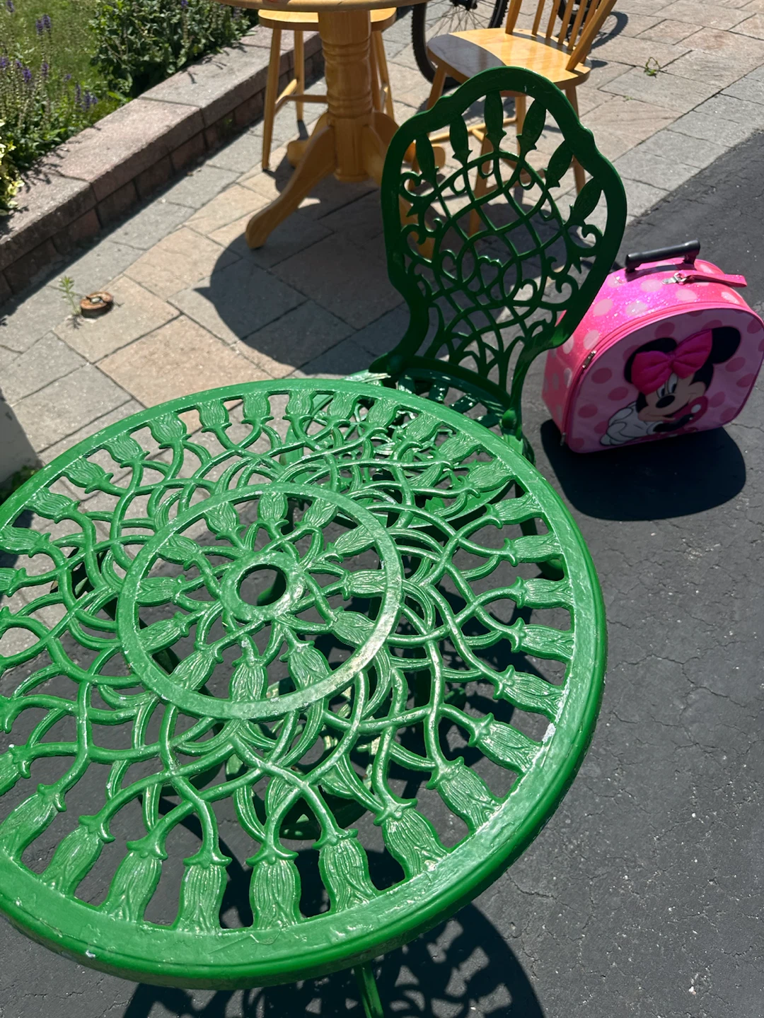Green Metal Bistro Set