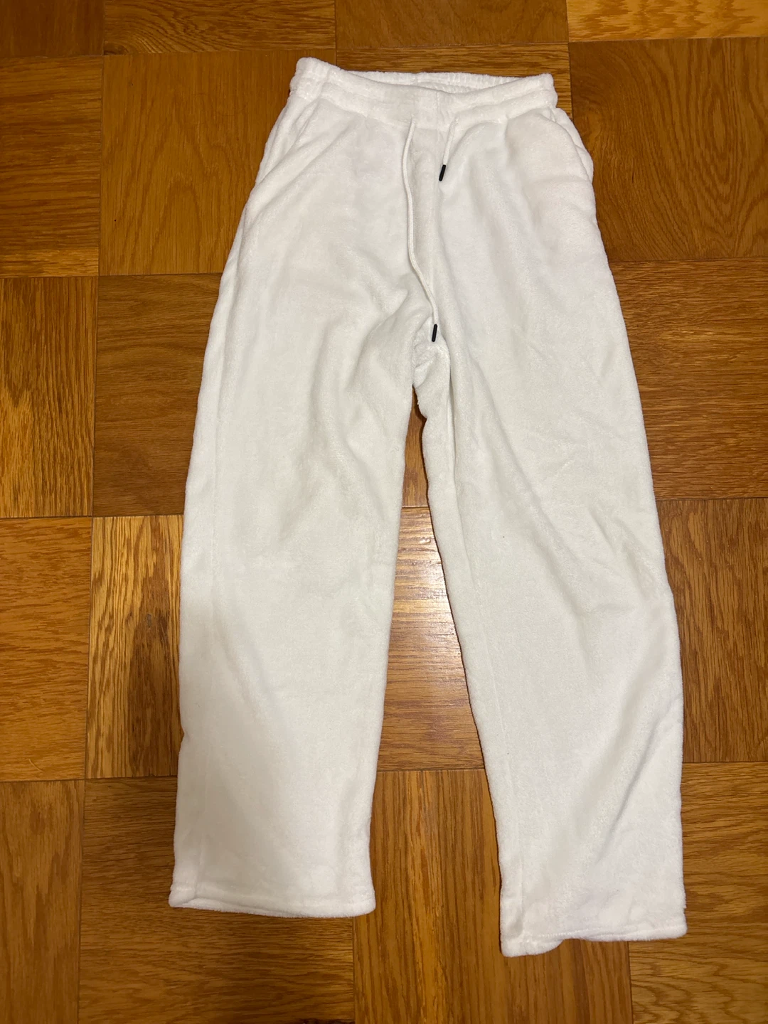 White Plush Lounge Pants