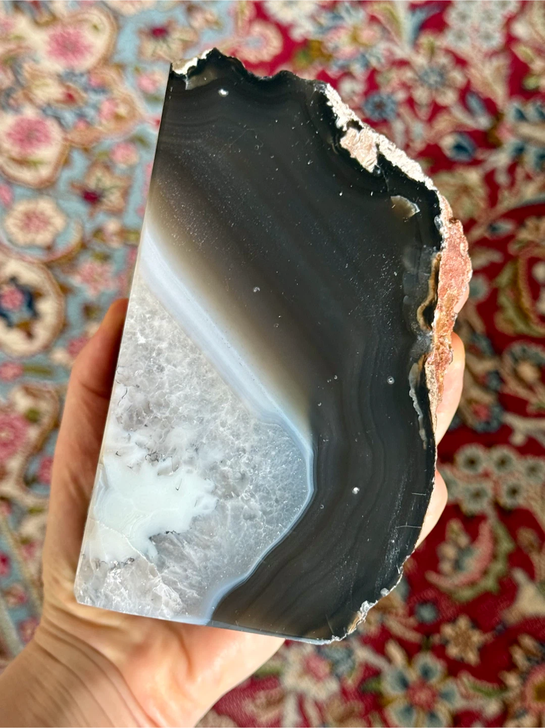 Large Black/Grey/White Brazilian Bookend Crystal
