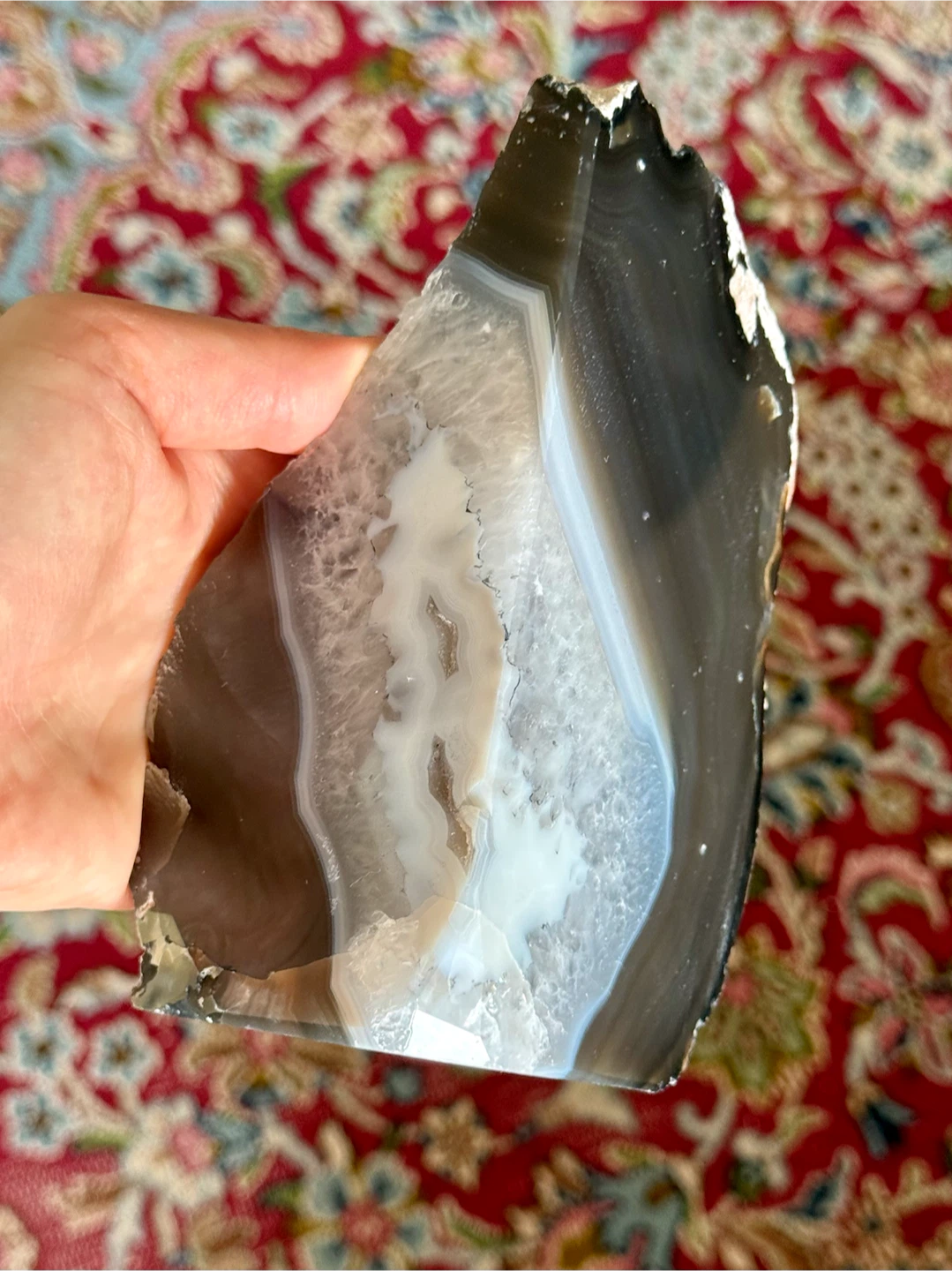 Large Black/Grey/White Brazilian Bookend Crystal - photo 3