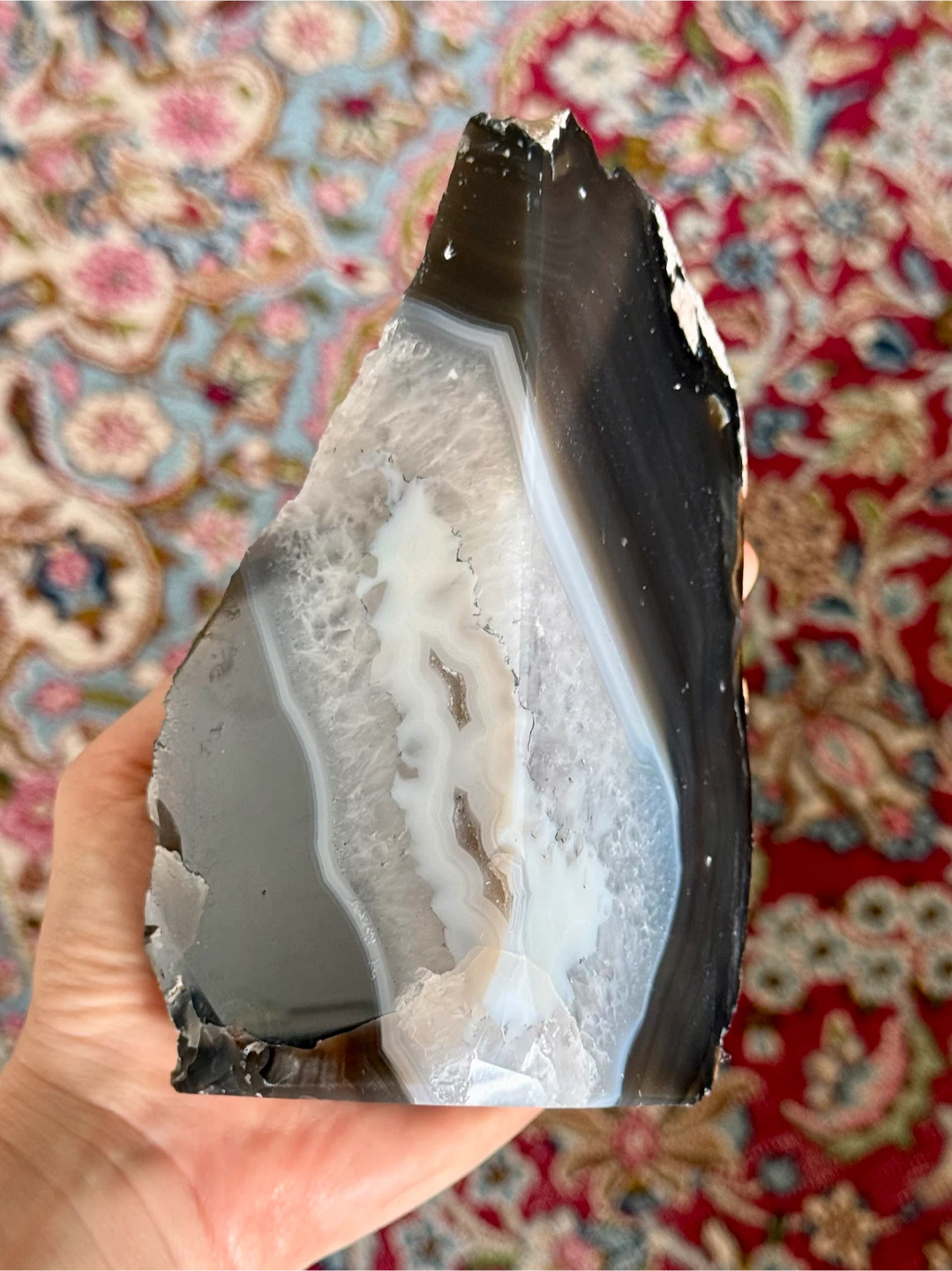 Large Black/Grey/White Brazilian Bookend Crystal - photo 4