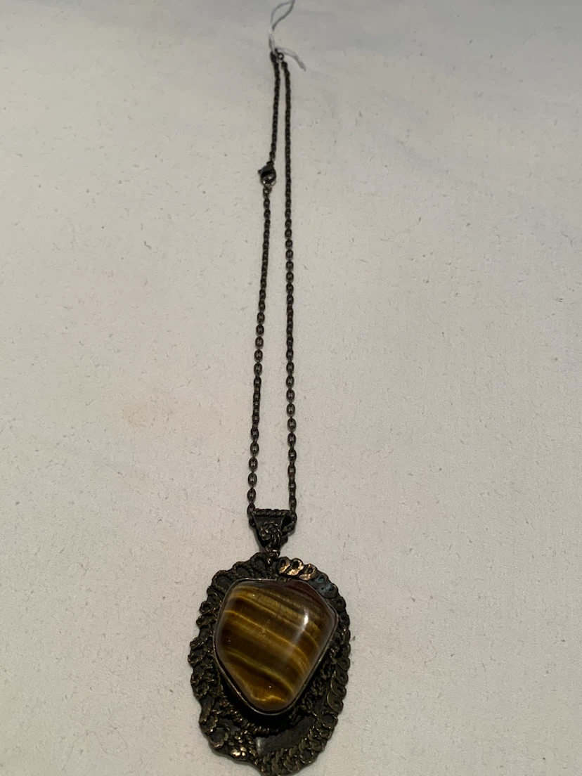 Tigereye Stone Pendant Necklace - photo 2