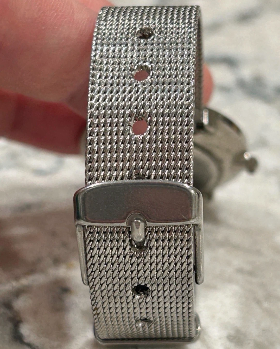 Quartz Watch Silver Tone Mesh Band Japan Movt  (Needs Repair) - photo 4
