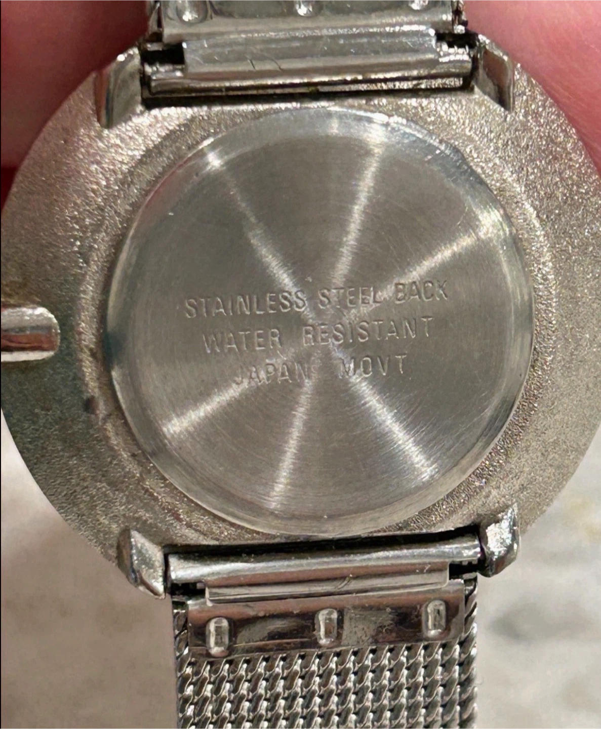 Quartz Watch Silver Tone Mesh Band Japan Movt  (Needs Repair) - photo 5