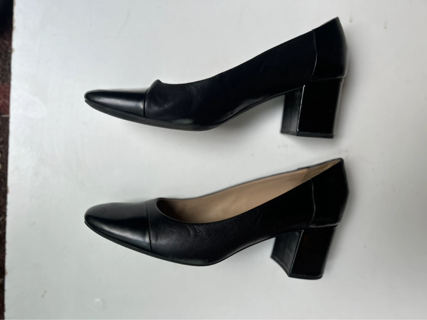 GEOX Black Leather Block Heel Pumps - photo 2