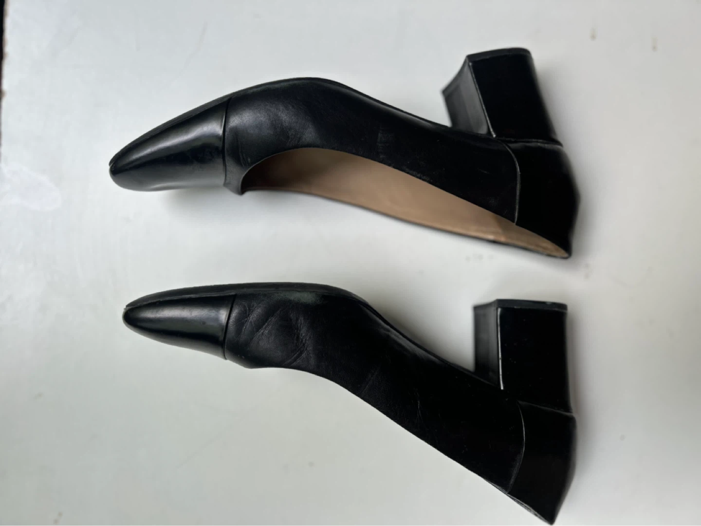 GEOX Black Leather Block Heel Pumps - photo 3
