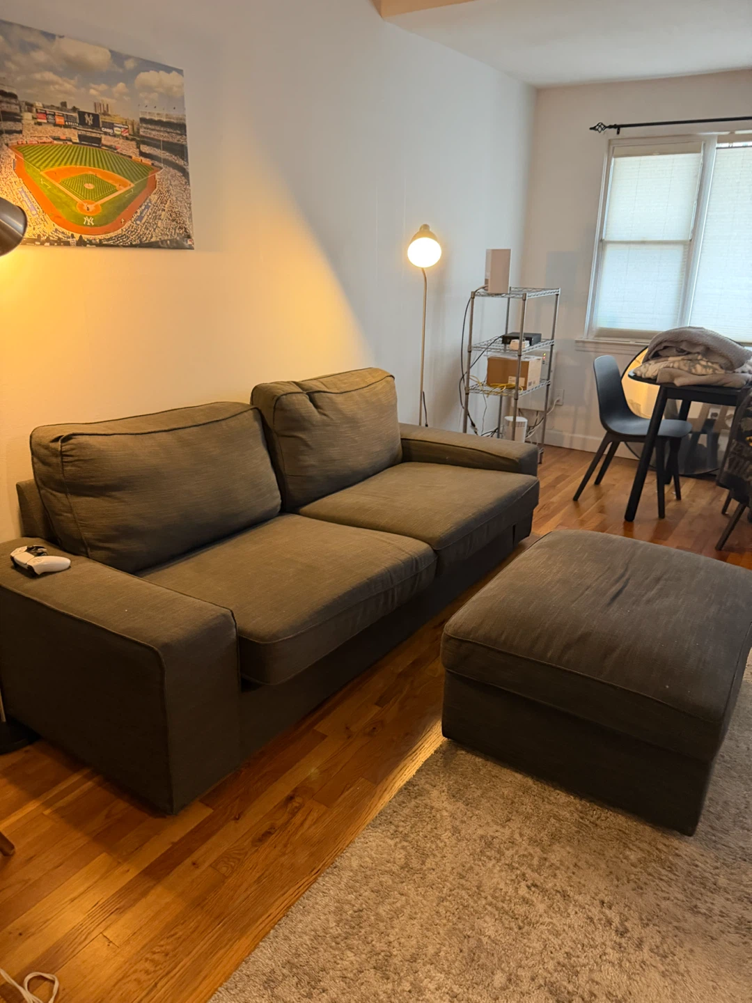 IKEA KIVIK Gray Sofa with Ottoman - photo 2