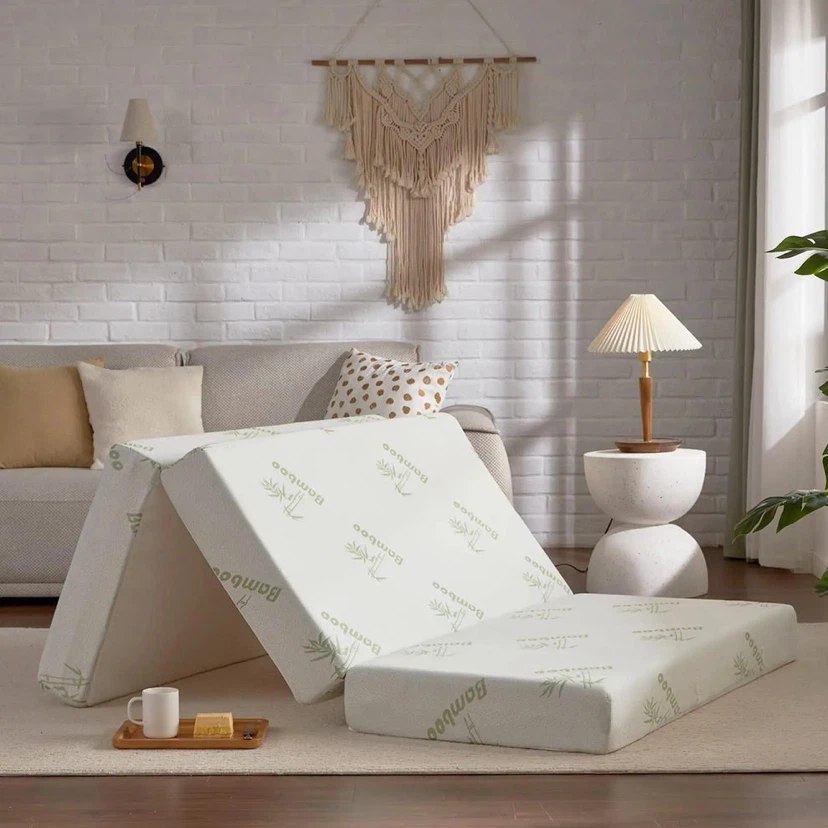 Twin XL tri-Fold Memory Foam Mattress with Storage Bag, 4 Inch