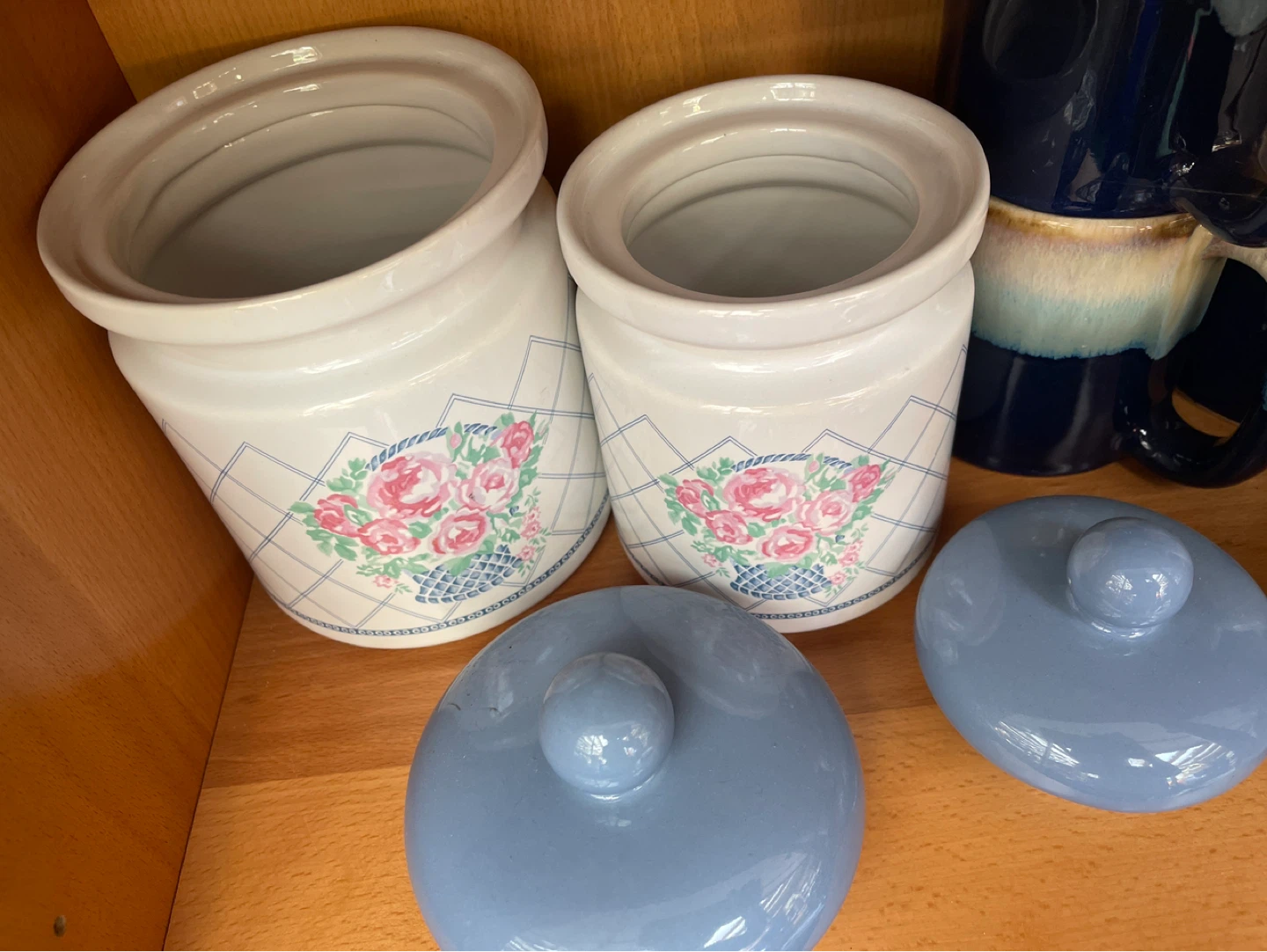 Vintage Ceramic Floral Canister Set - photo 2