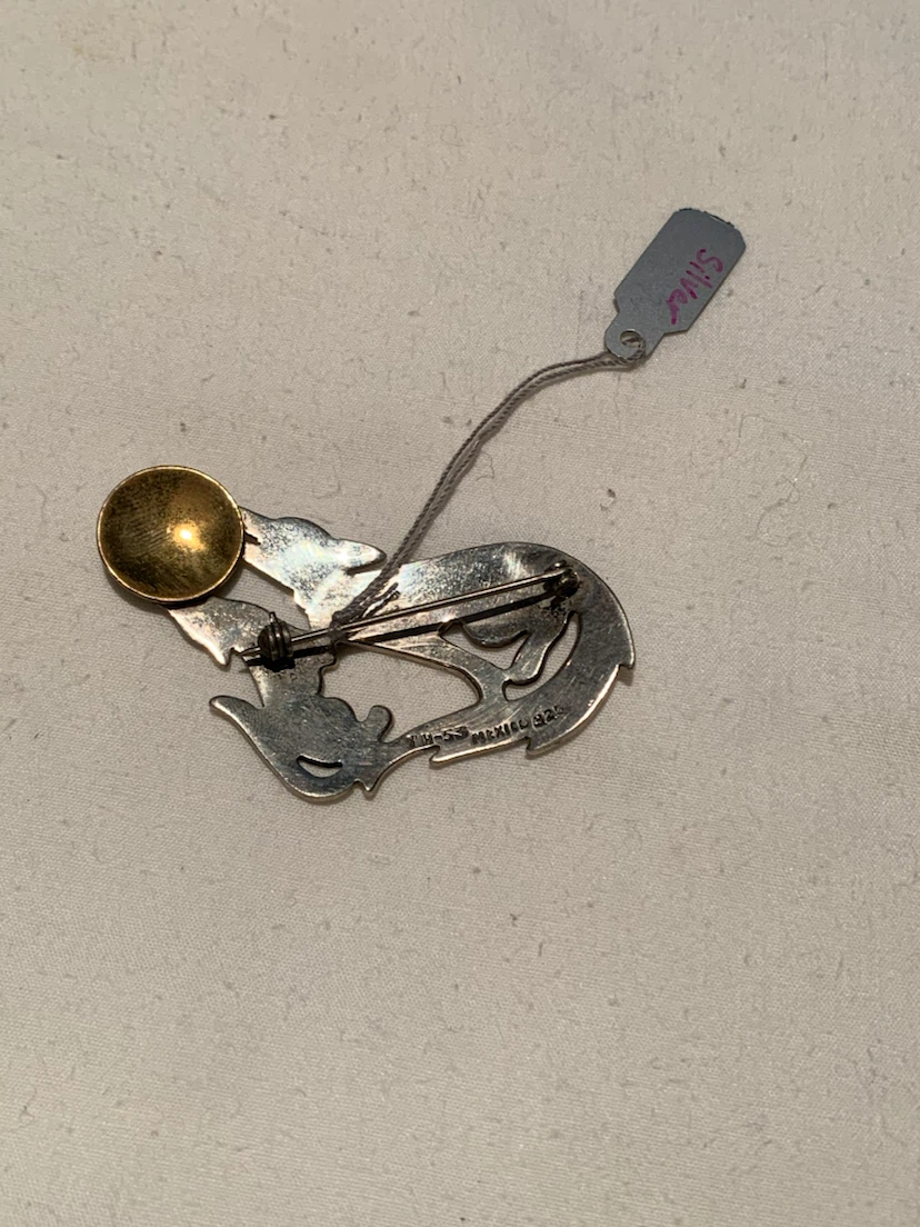Sterling Silver Mexican Fox Brooch - photo 2